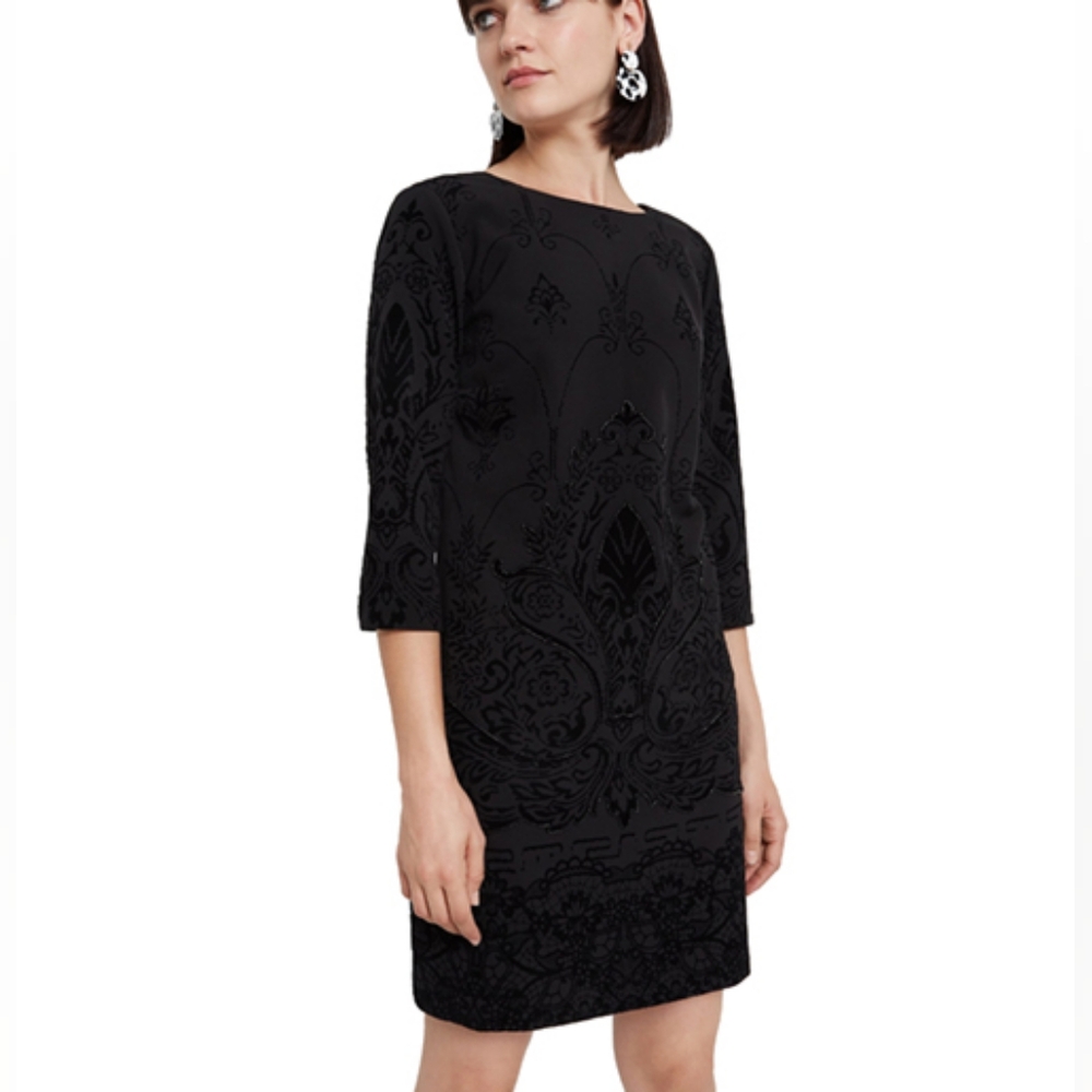 NWT Desigual black beaded dress